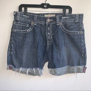 MEK Denim Distressed Jean Shorts